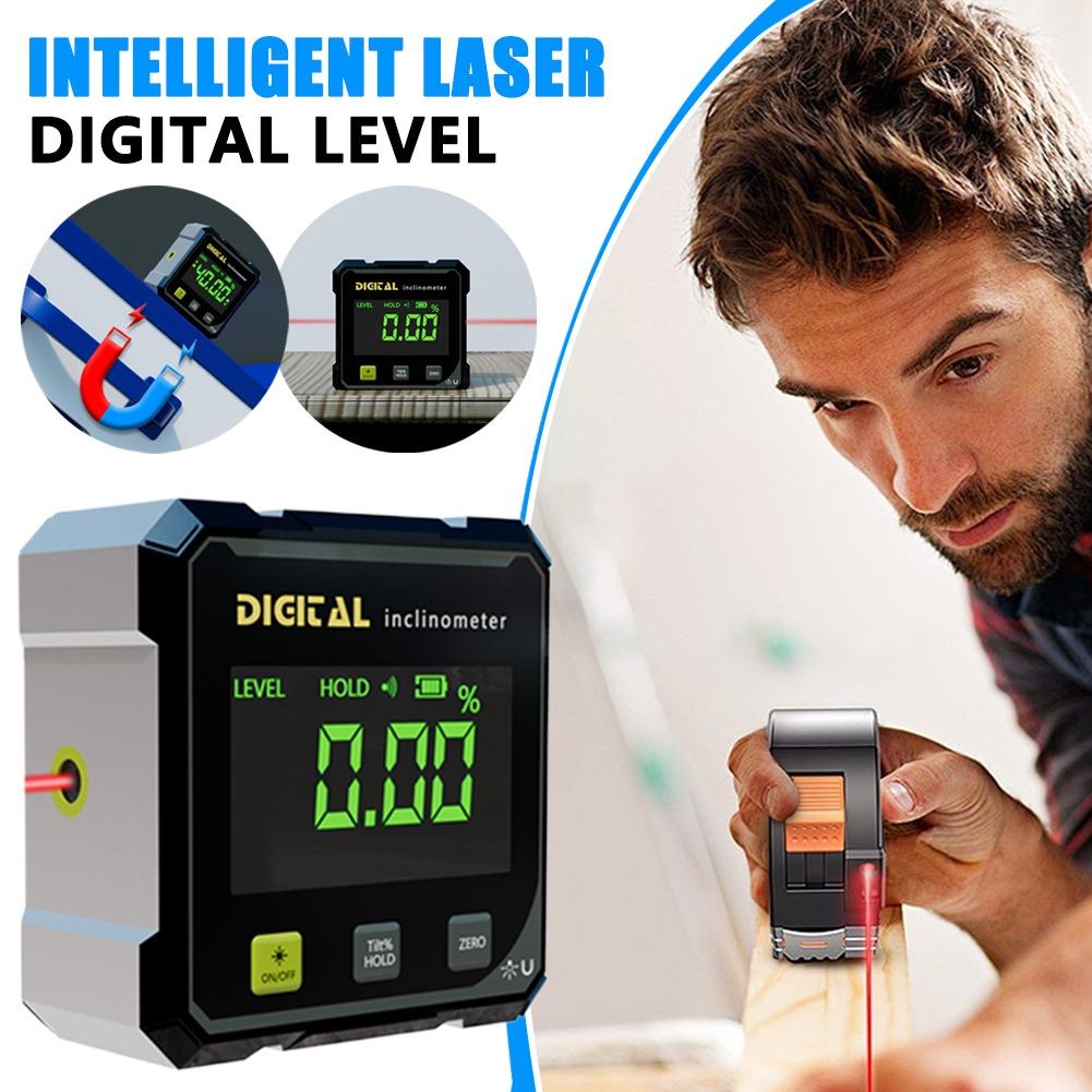 Industrial Laser Alignment Tool - Laser Digital Inclinometer Level Box,4×90° Strong