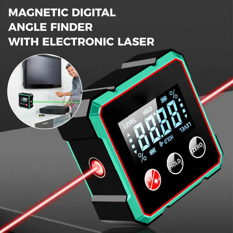 Industrial Laser Alignment Tool - Magnetic Digital Angle Finder With Electronic