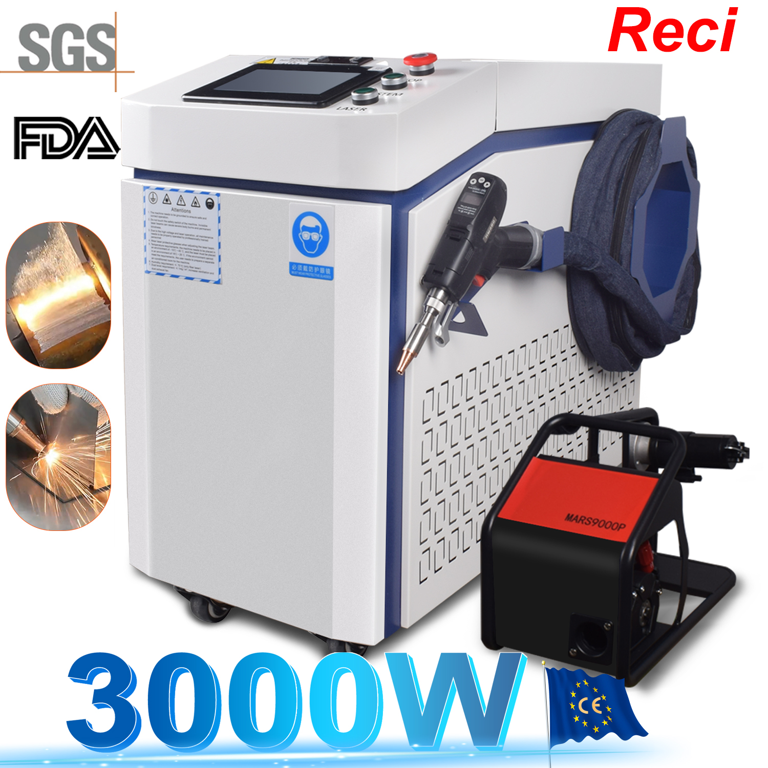Industrial Laser Welding Machine - 3000W 4 IN 1 Fiber Laser