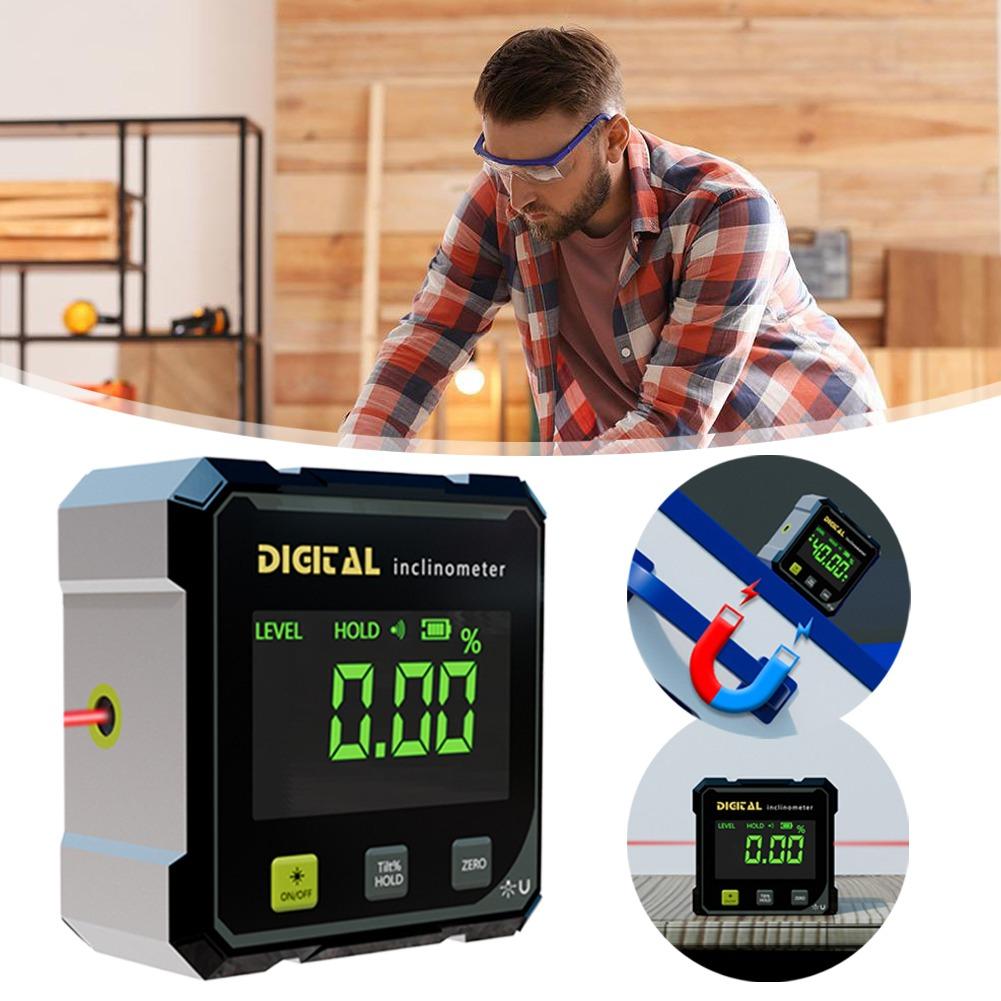 Industrial Laser Alignment Tool - 360° Professional Protractor Inclinometer Digital Display
