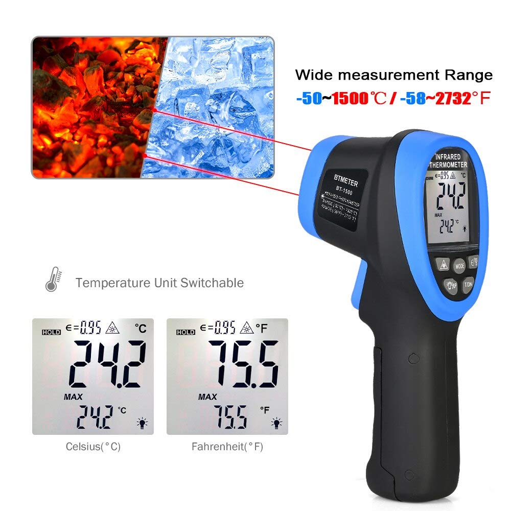 -50℃ to 1500℃ Laser Thermomete - Industrial Laser Temperature Gun บทวิจารณ์และราคา