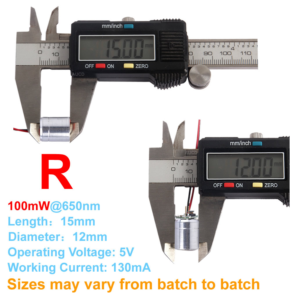 Φ12x15mm DC 5V Red-100mW Green - Industrial Laser Alignment Tool บทวิจารณ์และราคา