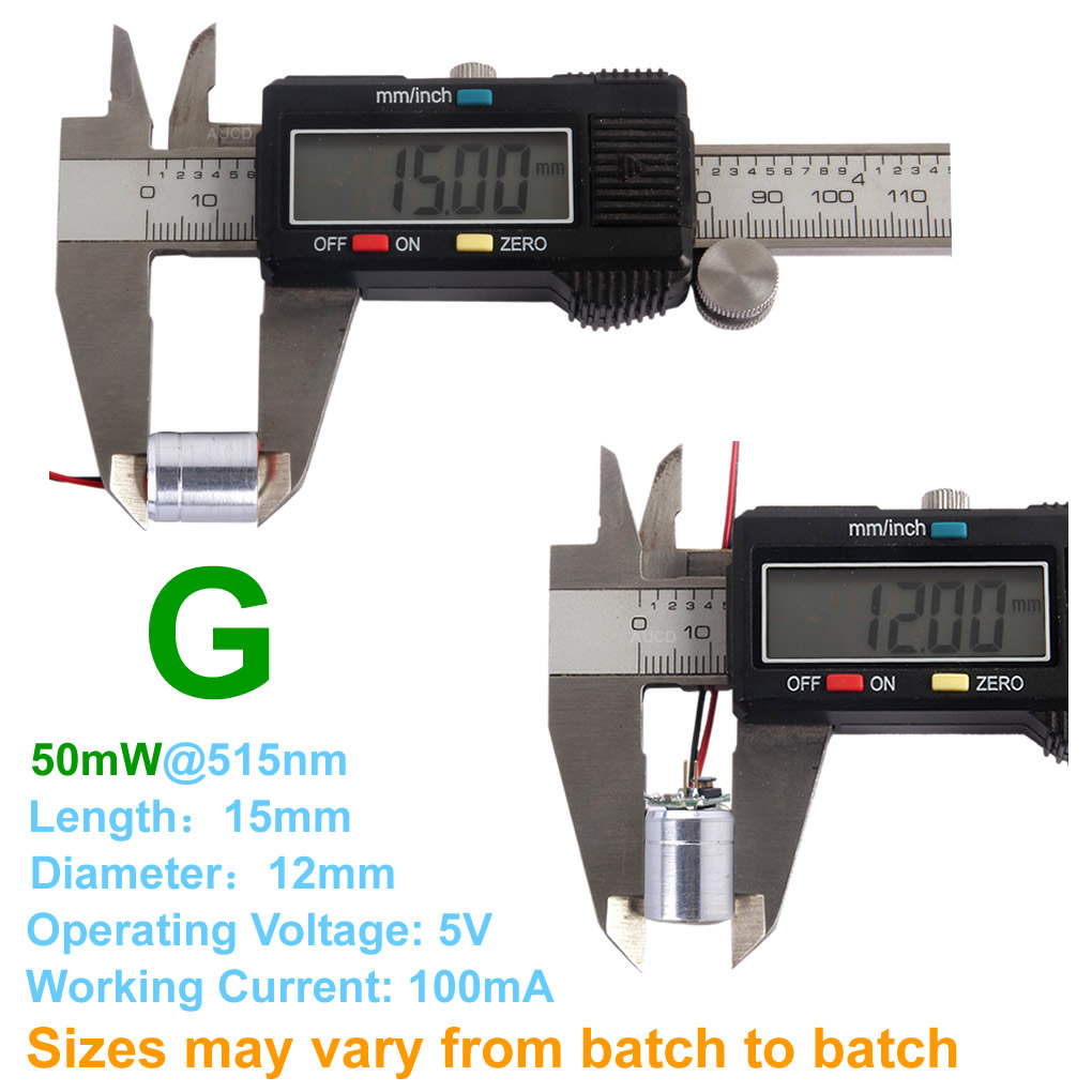 Φ12x15mm DC 5V Red-100mW Green - Industrial Laser Alignment Tool บทวิจารณ์และราคา