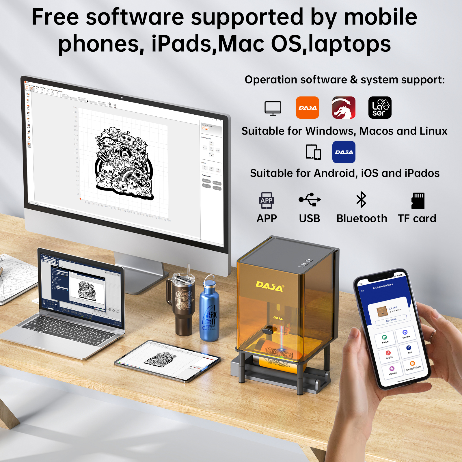 DAJA DJ6 Pro Mini Laser Engrav - Laser Engraving Software บทวิจารณ์และราคา