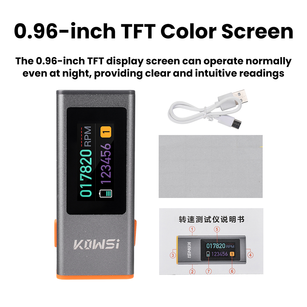 0.96-inch TFT infrared RPM spe - Industrial Laser Tachometer บทวิจารณ์และราคา