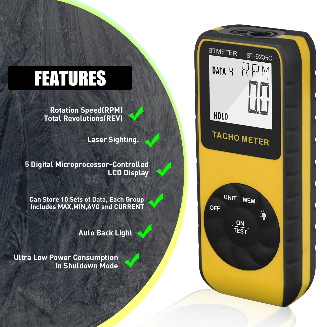 Digital Laser Tachometer Non C - Industrial Laser Tachometer บทวิจารณ์และราคา