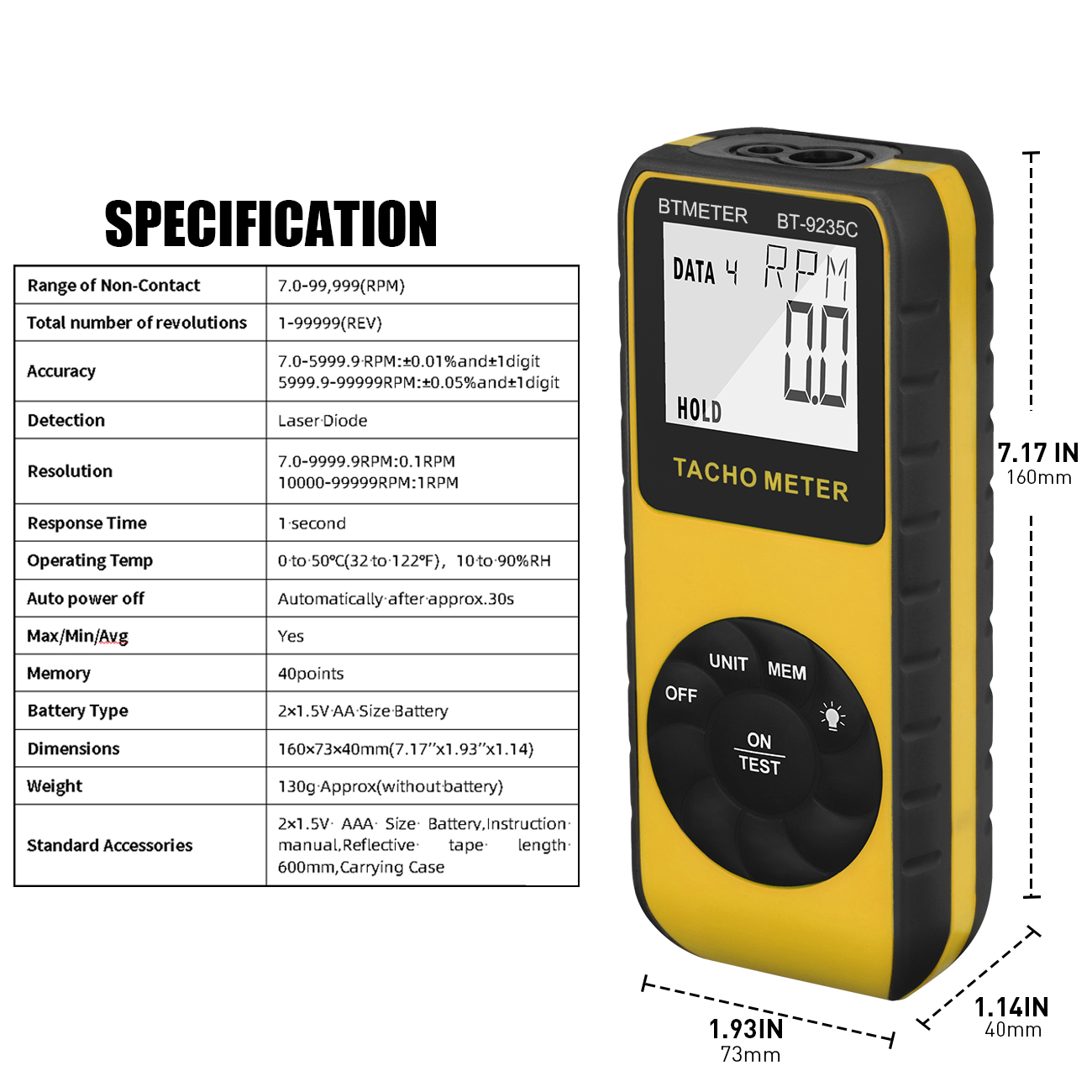 Digital Laser Tachometer Non C - Industrial Laser Tachometer บทวิจารณ์และราคา