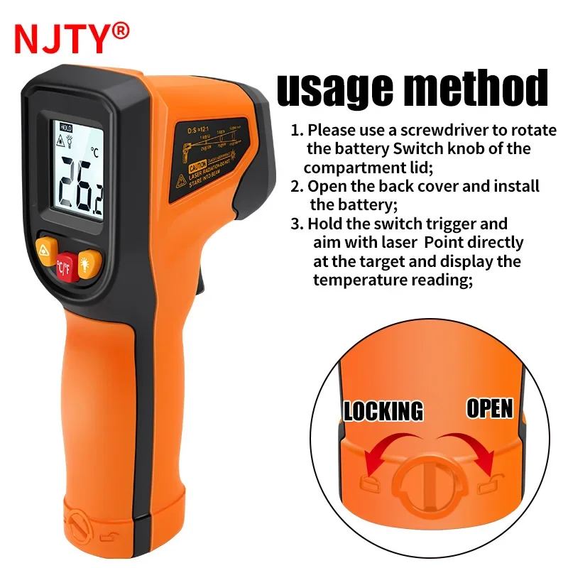 T400 T600 Digital Infrared The - Industrial Laser Temperature Gun บทวิจารณ์และราคา