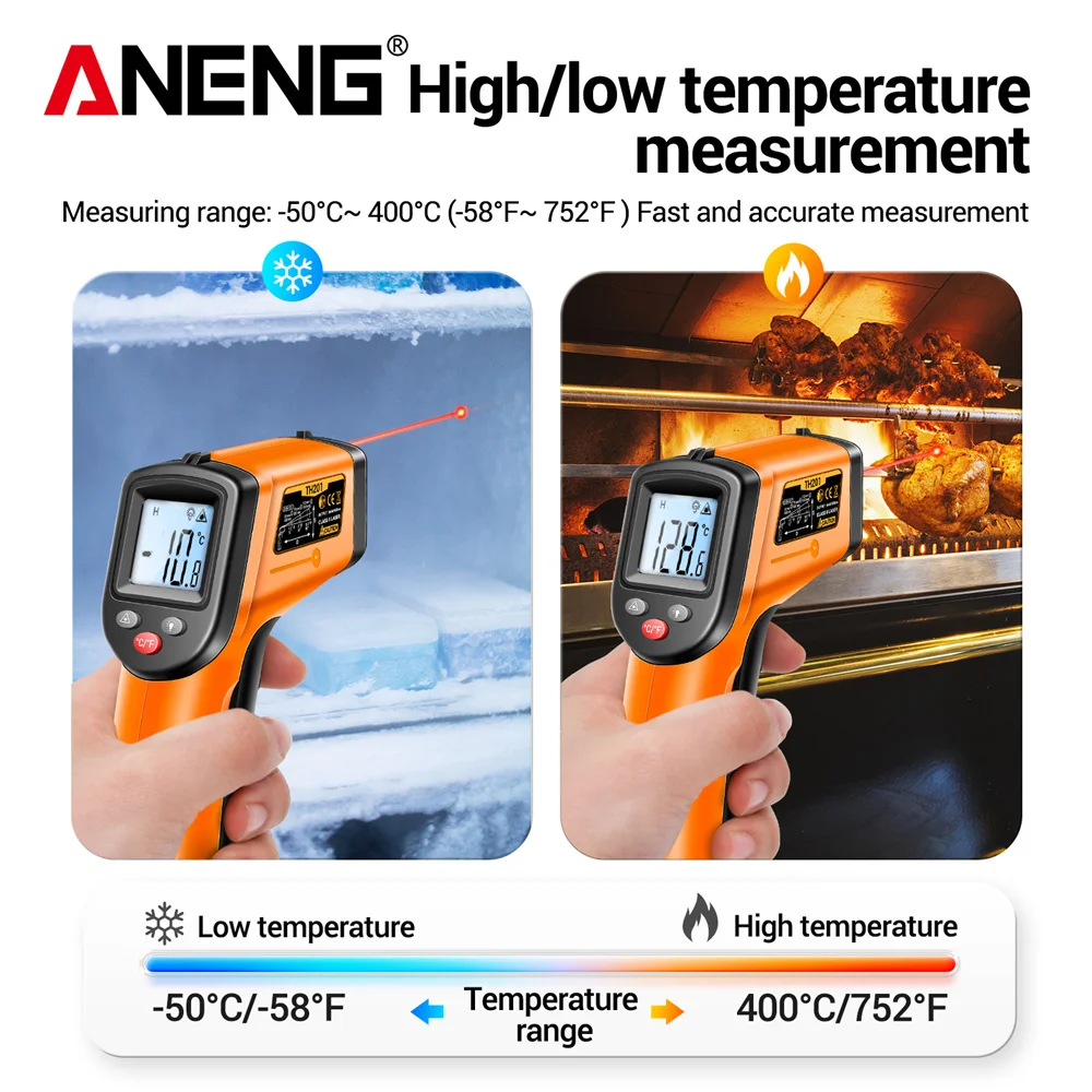 ANENG TH201 Digital Infrared T - Industrial Laser Temperature Gun บทวิจารณ์และราคา