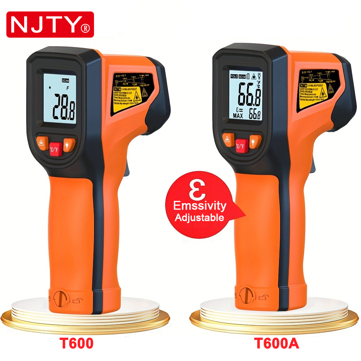 NJTY T600T600A Laser Temperatu - Industrial Laser Temperature Gun บทวิจารณ์และราคา