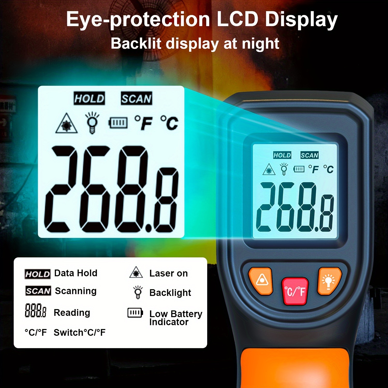 NJTY T600T600A Laser Temperatu - Industrial Laser Temperature Gun บทวิจารณ์และราคา