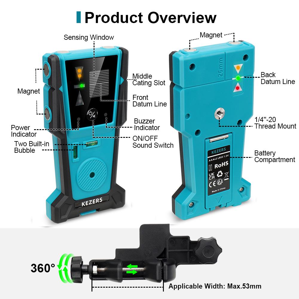 KEZERS Red Green Laser Level R - Industrial Laser Alignment Tool บทวิจารณ์และราคา