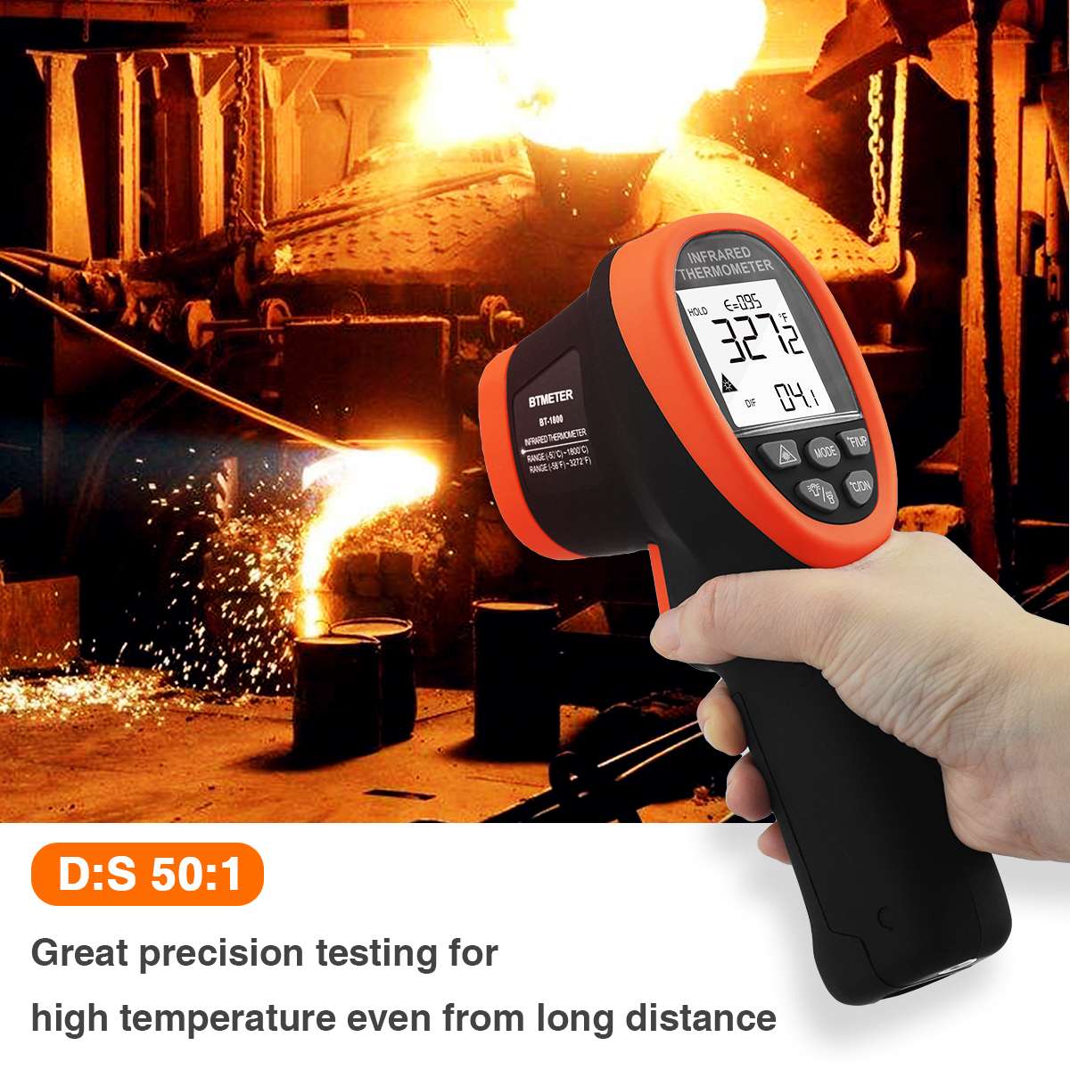 Non Contact Infrared Thermomet - Industrial Laser Temperature Gun บทวิจารณ์และราคา