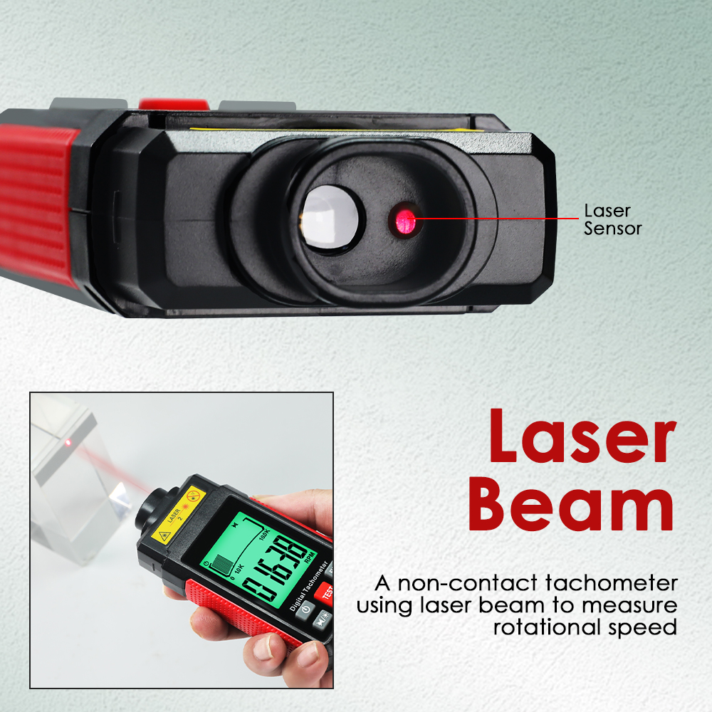 Digital High-Precision Tachome - Industrial Laser Tachometer บทวิจารณ์และราคา