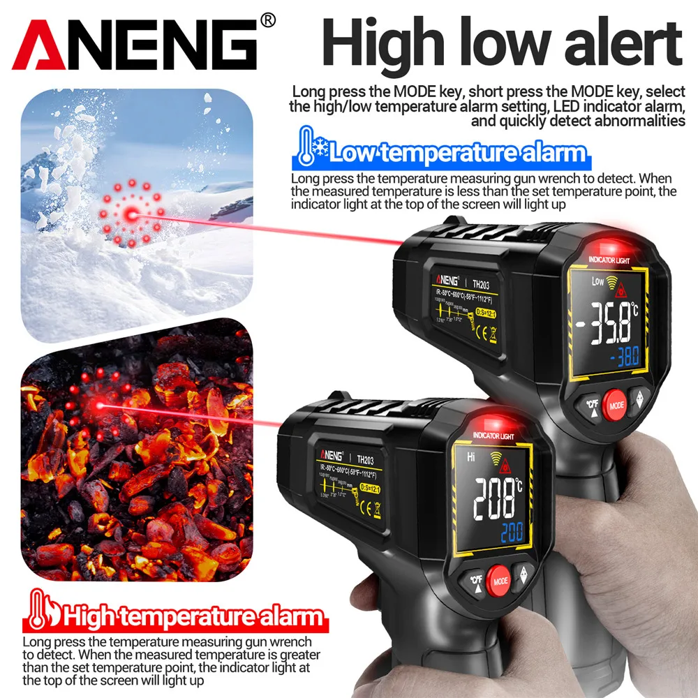 Infrared thermometer -50℃~600℃ - Industrial Laser Temperature Gun บทวิจารณ์และราคา