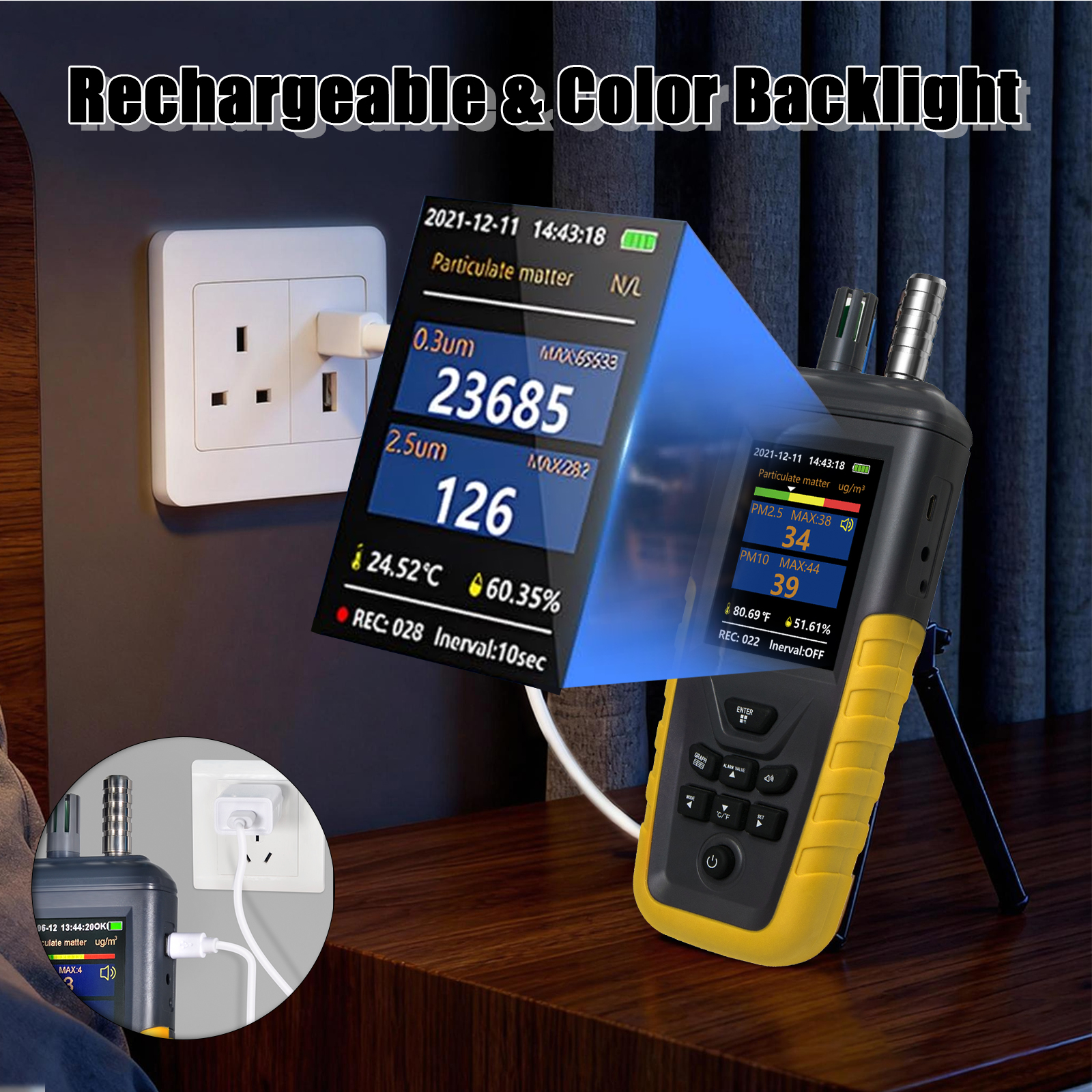 Dust Particle Counter 0-1000μg - Industrial Laser Sensor บทวิจารณ์และราคา
