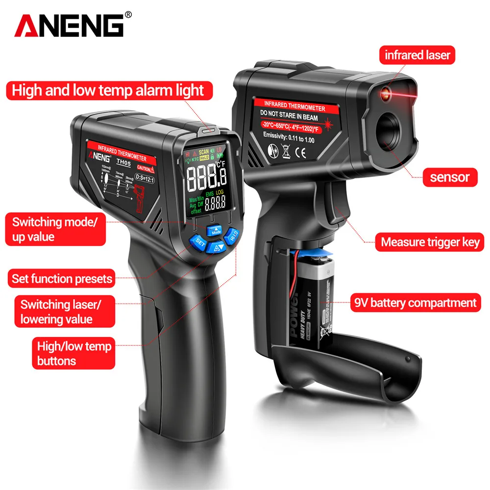 Sensor Gun Circuit Industrial  - Industrial Laser Temperature Gun บทวิจารณ์และราคา