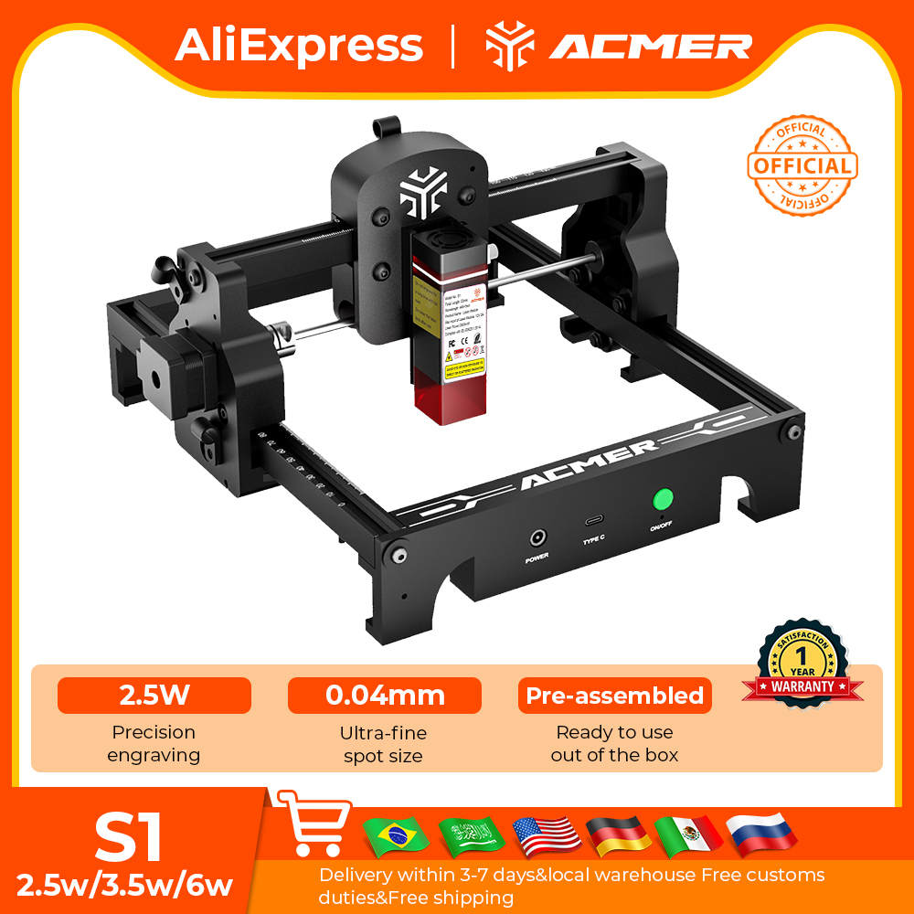 ACMER S1 Mini Laser Engraving  - Laser Engraving Software บทวิจารณ์และราคา