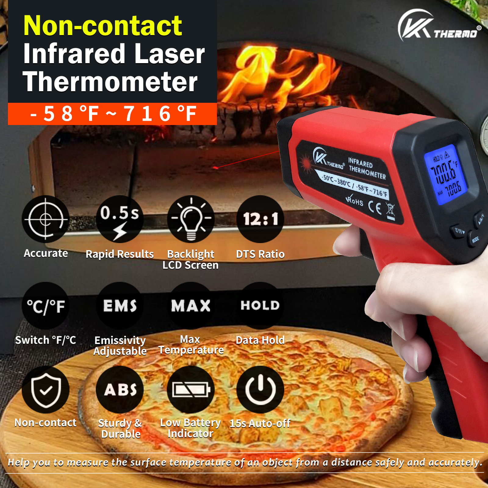 LCD Industrial Electronic Ther - Industrial Laser Temperature Gun บทวิจารณ์และราคา