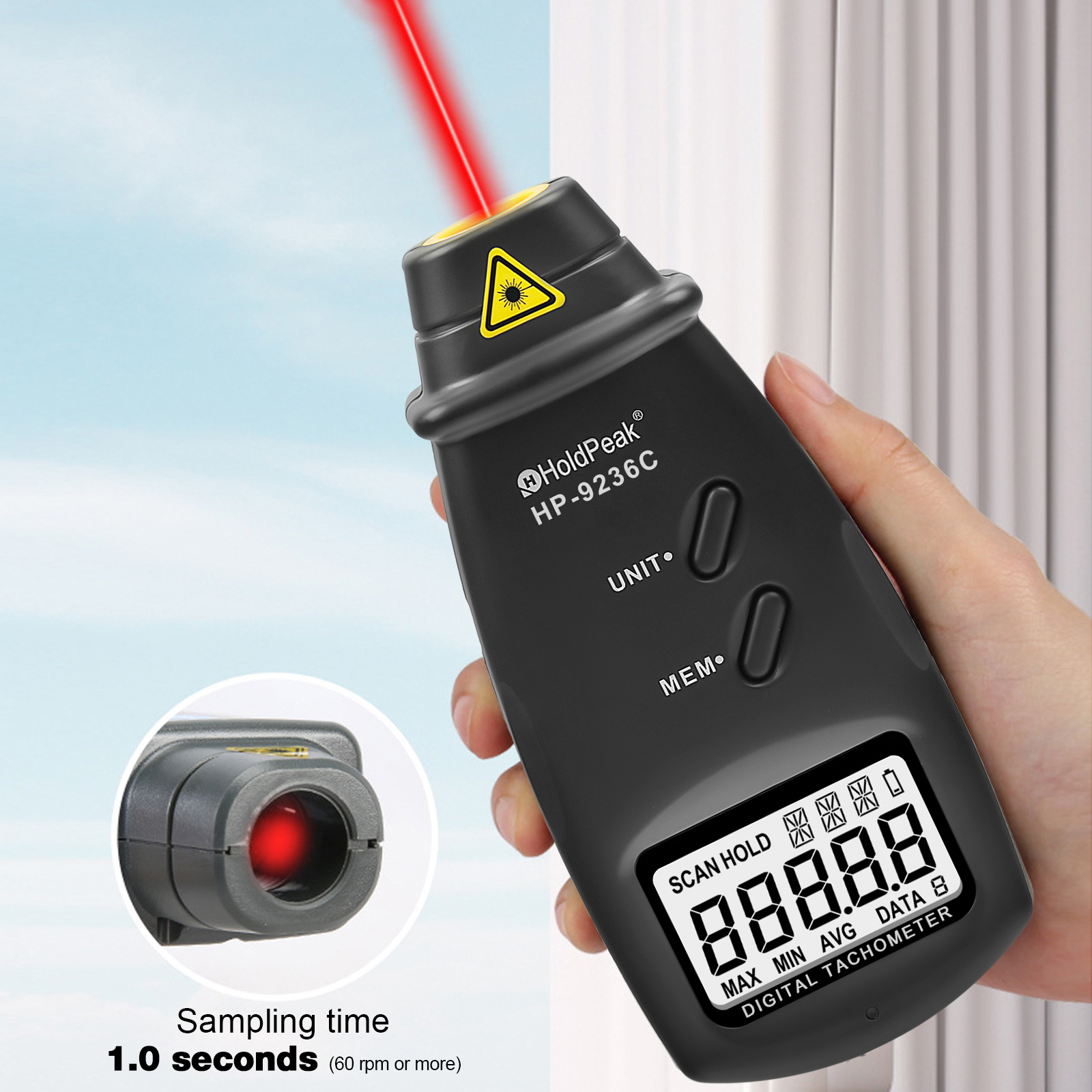Digital Laser Tachometer with  - Industrial Laser Tachometer บทวิจารณ์และราคา