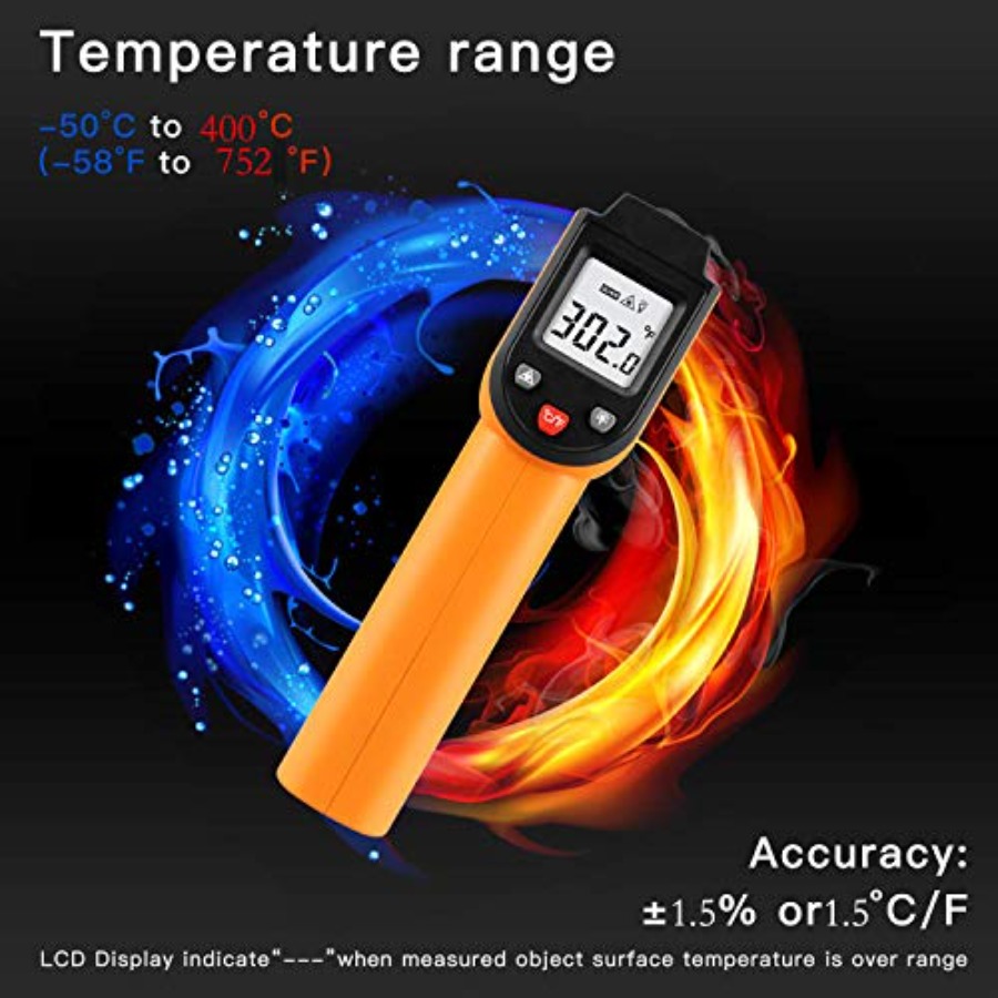 Laser Infrared Thermometer Non - Industrial Laser Temperature Gun บทวิจารณ์และราคา