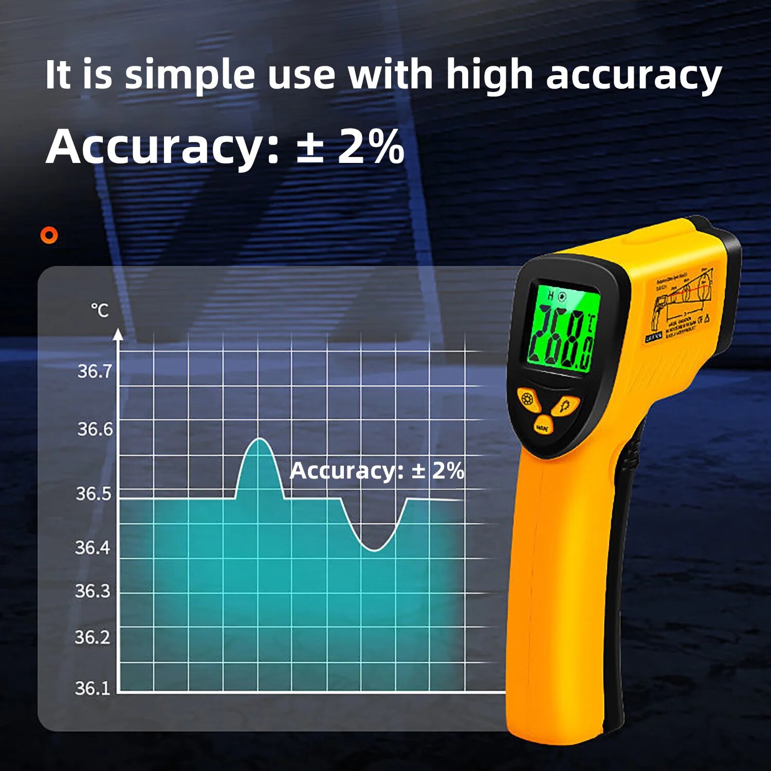 Digital Infrared Thermometer - - Industrial Laser Temperature Gun บทวิจารณ์และราคา