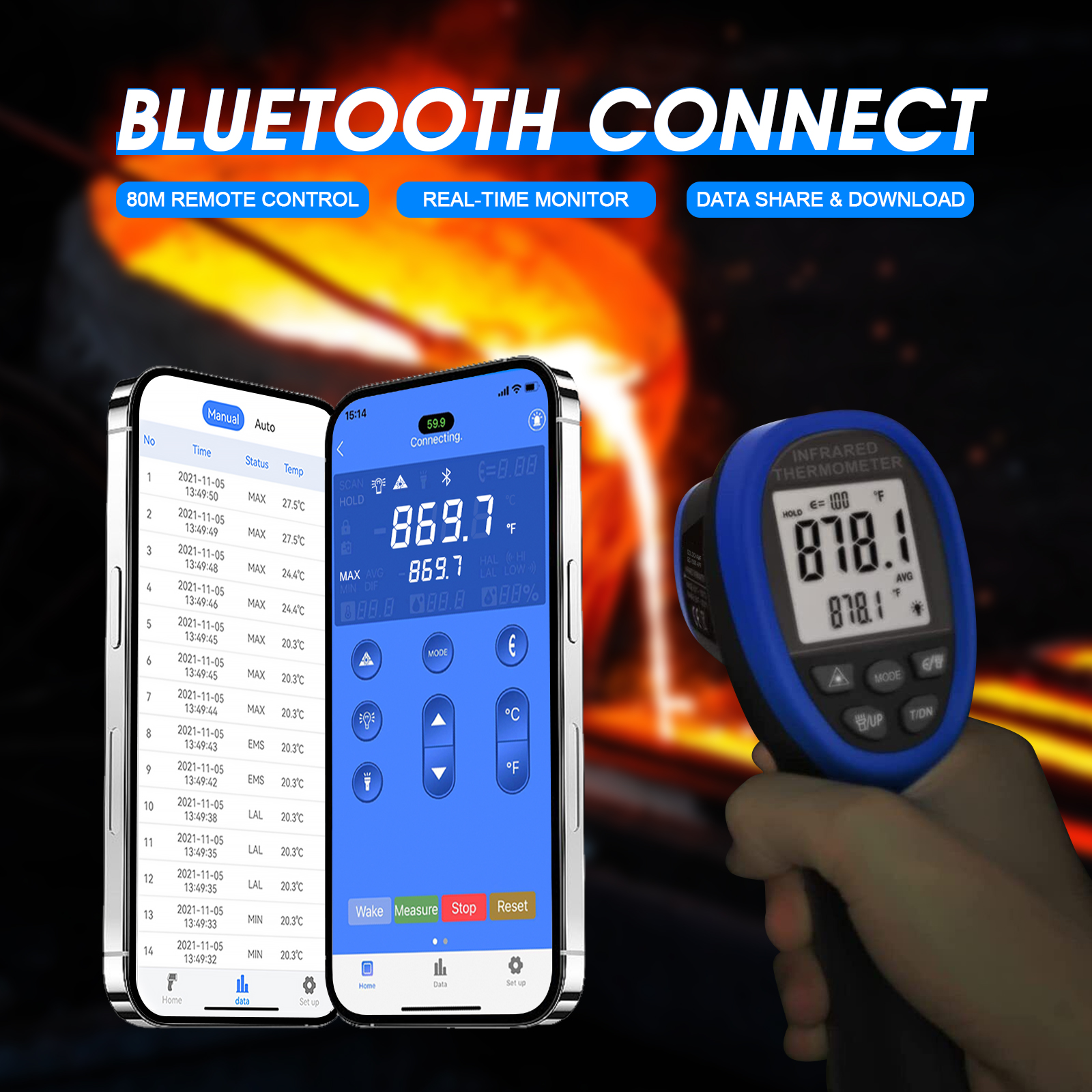 HP-1500APP Infrared Thermomete - Industrial Laser Temperature Gun บทวิจารณ์และราคา