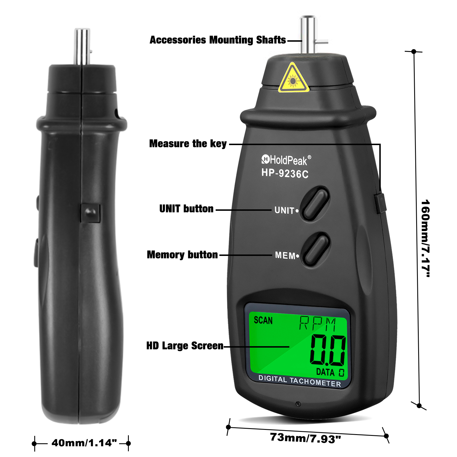 HP-9236C Digital Tachometer, 2 - Industrial Laser Tachometer บทวิจารณ์และราคา