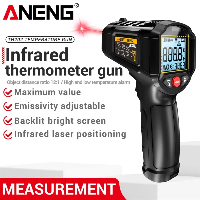 ANENG TH202 Non-contact Infrar - Industrial Laser Temperature Gun บทวิจารณ์และราคา