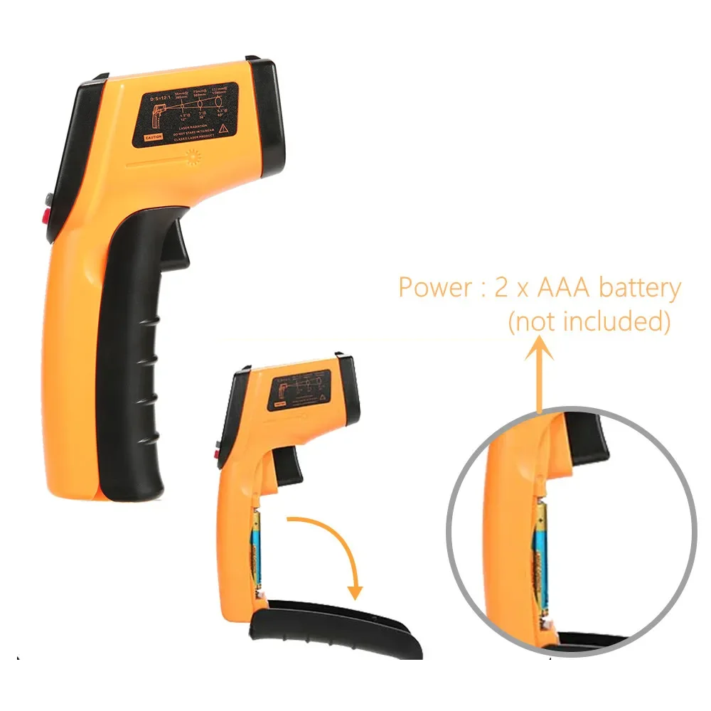 Portable Infrared Thermometer  - Industrial Laser Temperature Gun บทวิจารณ์และราคา